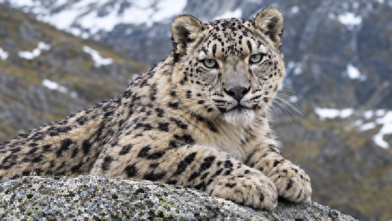 Improve a blurry snow leopard photo